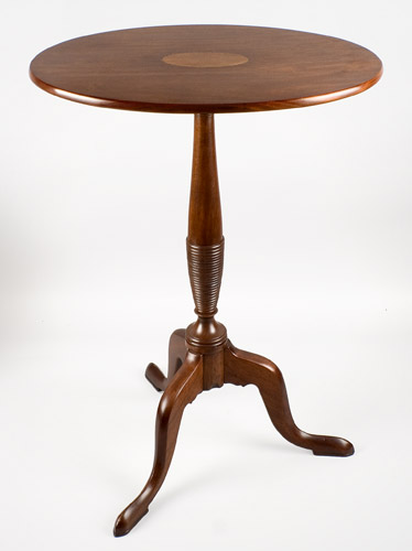 Fine Federal Inlaid Candle Stand, North Shore, Massachusetts, Image 1